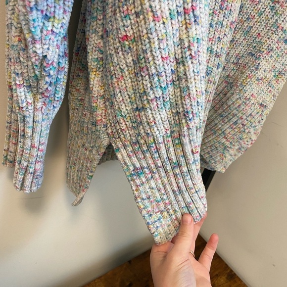 NWOT | Seven7 women’s‎ multicolored plush sweater — XL - Picture 6 of 8